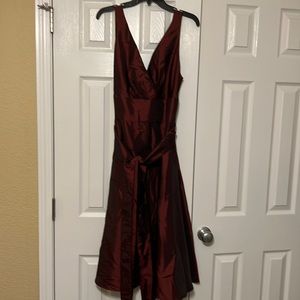 Red shimmer cocktail dress